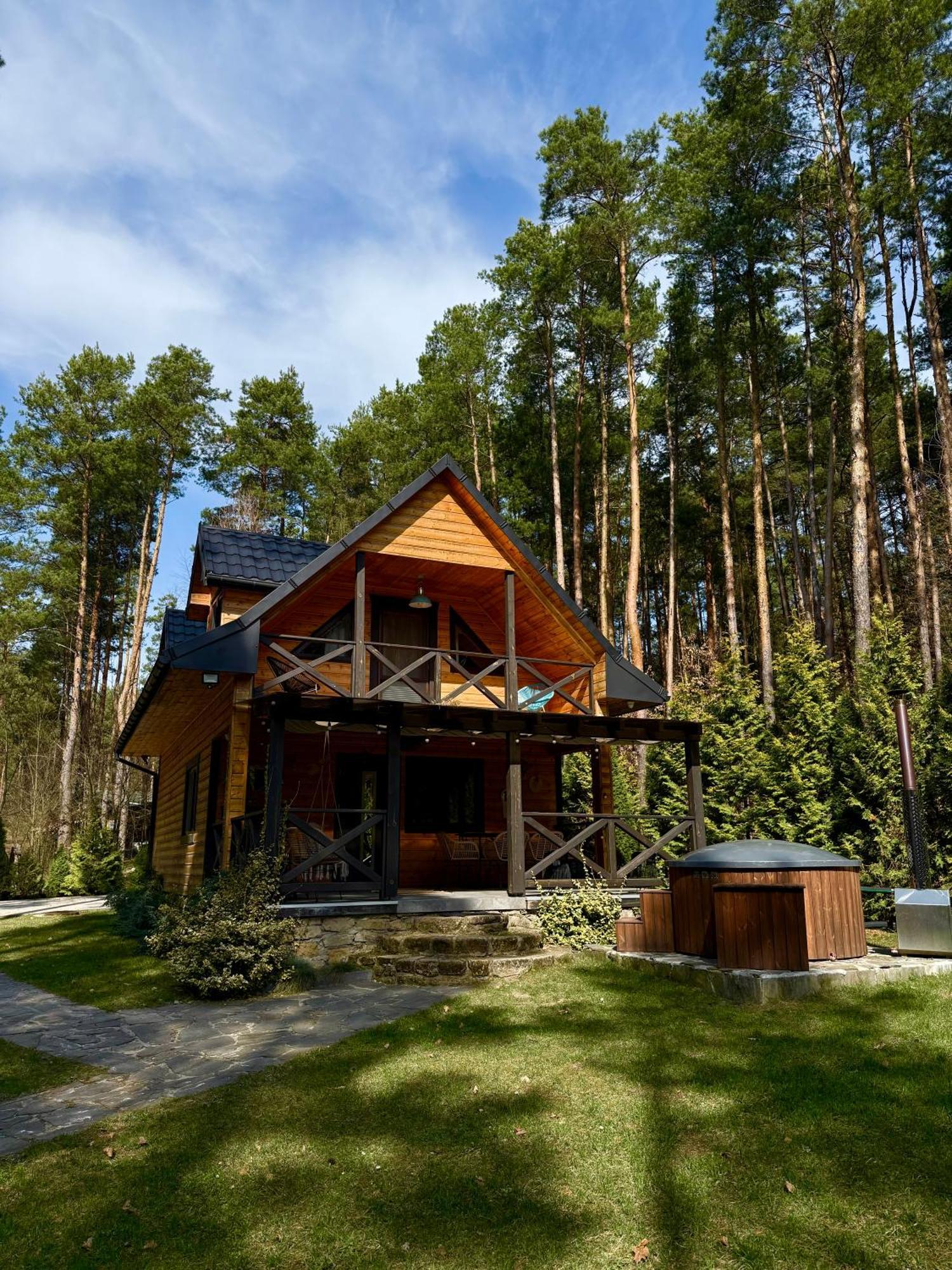 Domek W Lesie Nad Zalewem Chancza Bagian luar foto